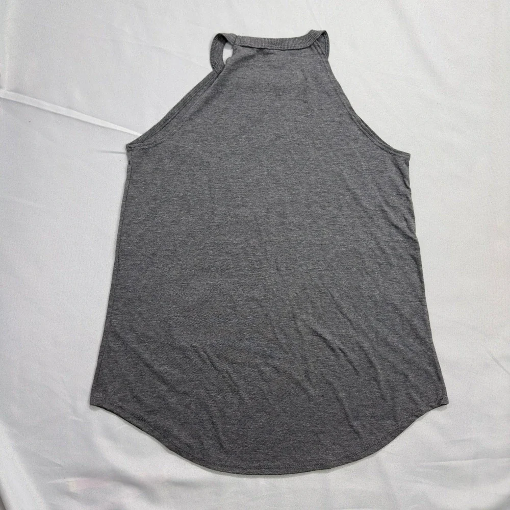 NWT District Perfect Tri‎ Rocker Tank Women Med Grey High Neck Sleeveless Qty 2